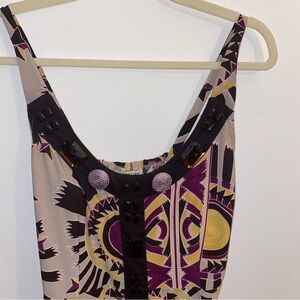 VERTIGO PARIS printed dress with fantasy stones